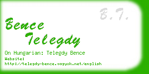 bence telegdy business card